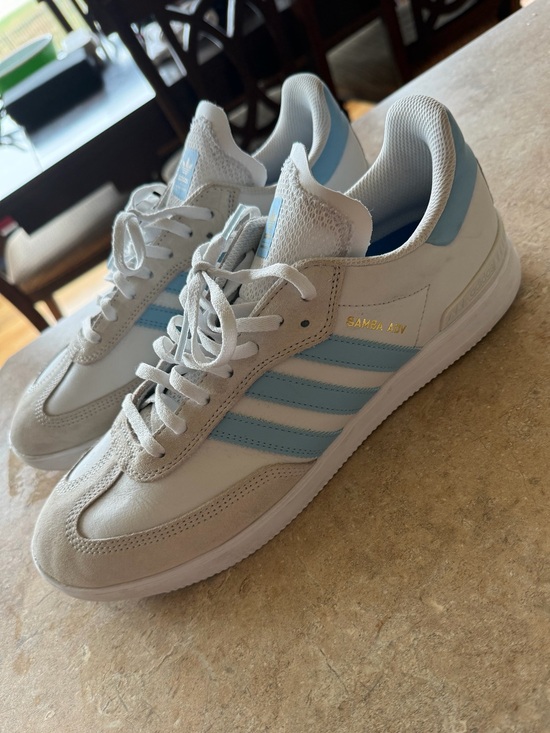 adidas Other - Adidas Samba RM Mens Sneakers in White and Light Blue